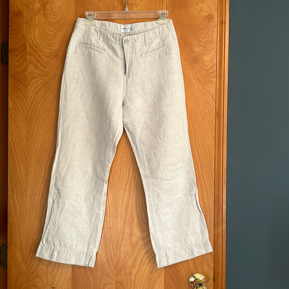 Calvin Klein Pants, Linen/cotton Blend, Women’s, Size 4